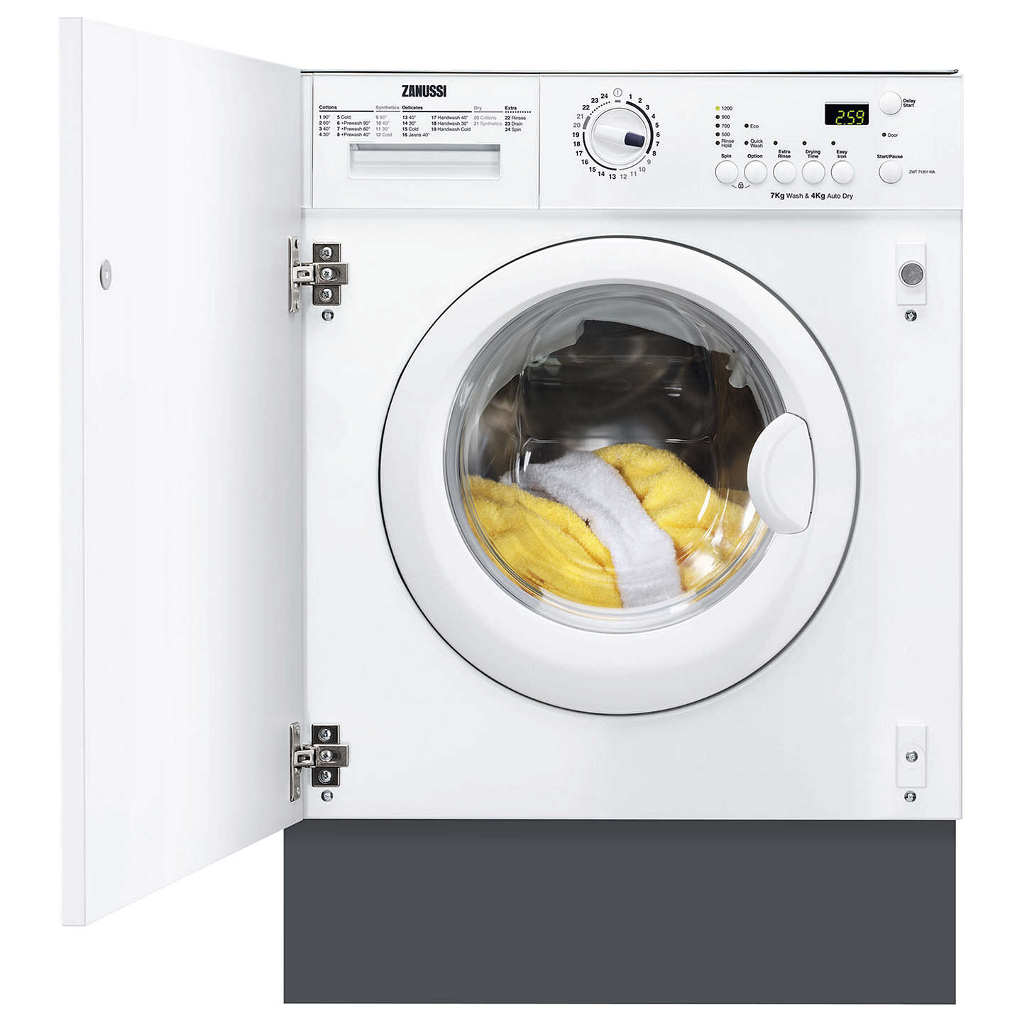 Zanussi 7kg Built In Washer Dryer ZWT71201WA The Appliance Centre