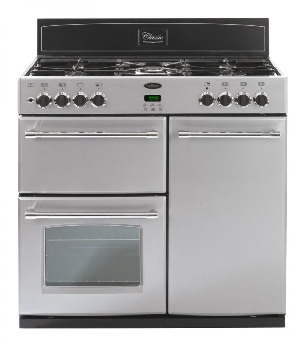 Belling CLASSIC900GT 90cm Gas Range Cooker – Silver The Appliance Centre NI